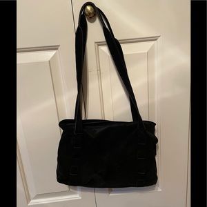 Vintage Bottega Veneta black suede bag